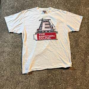 Vintage 90s Oneita Power-T The Erection Co., Inc. Construction Graphic T-Shirt X